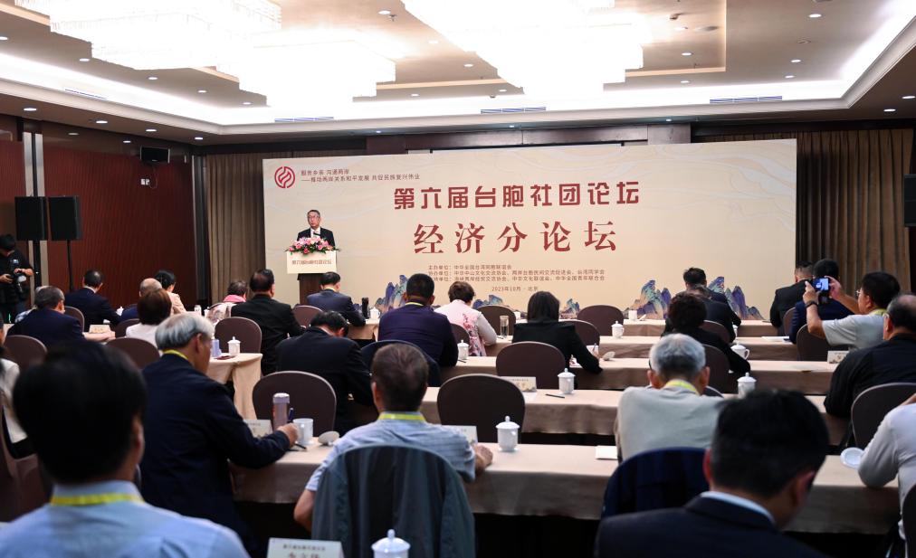 10月12日，嘉宾在第六届台胞社团论坛经济分论坛上发言。新华社记者 陈晔华 摄
