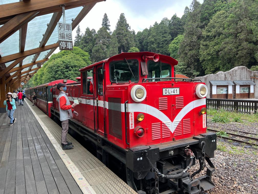 阿裡山小火車（手機照片）。新華社記者 齊菲 攝